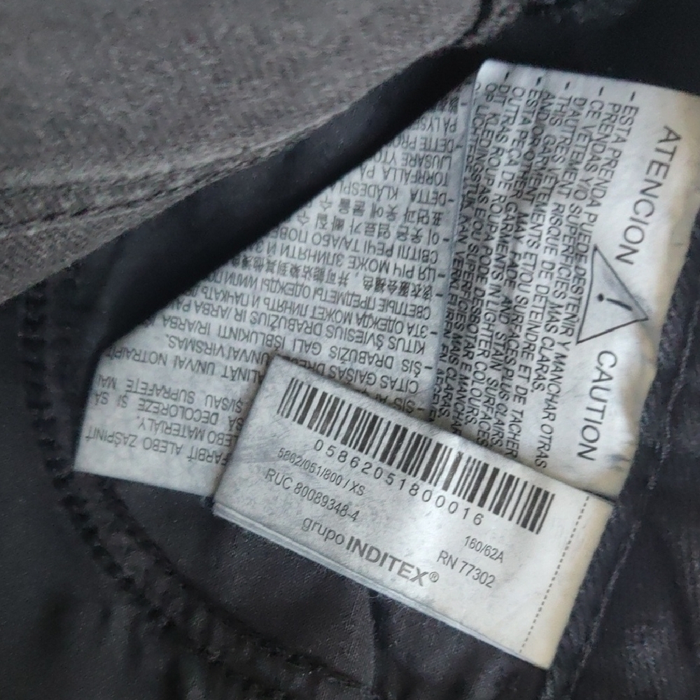 Zara Shimmering Silver Foil And Black Ombre Skirt - Picture 8 of 8